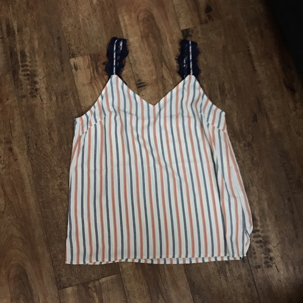 Striped Satin Tank